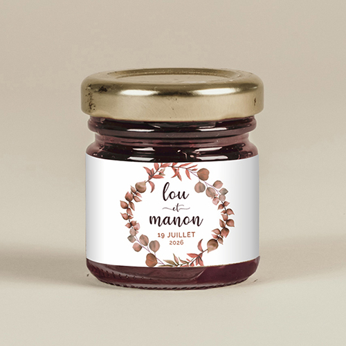 Confiture de mariage Couronne automnale à personnaliser