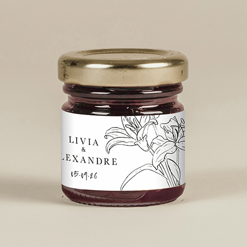 Confiture de mariage Dallma à personnaliser