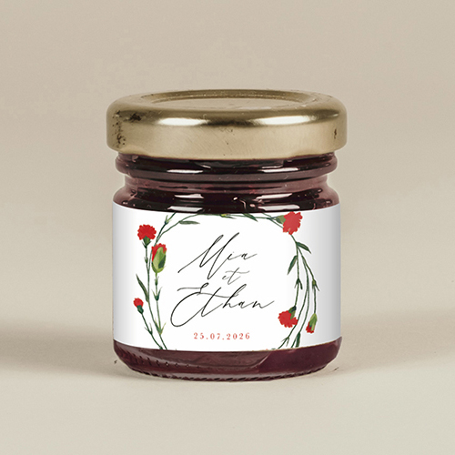 Confiture de mariage Dellus à personnaliser