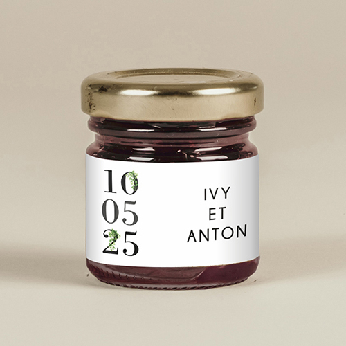 Confiture de mariage Entrelacé à personnaliser
