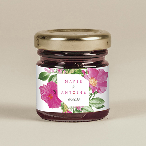 Confiture de mariage Floral à personnaliser