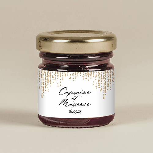 Confiture de mariage Glitter à personnaliser