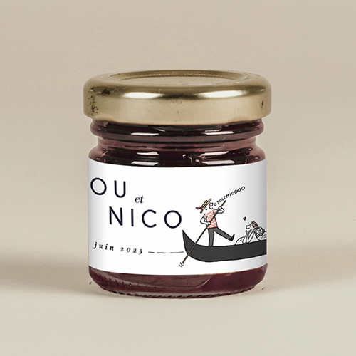 Confiture de mariage Gondole à personnaliser