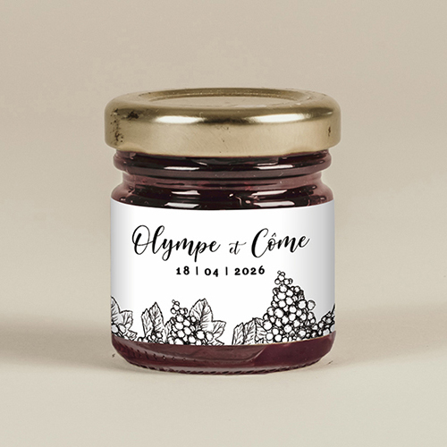 Confiture de mariage Grappes à personnaliser