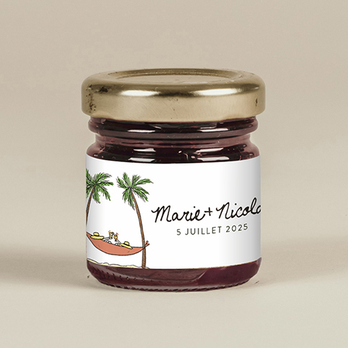 Confiture de mariage Hamac à personnaliser