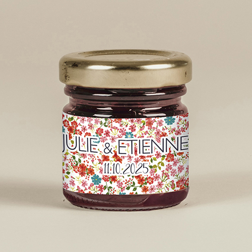 Confiture de mariage Liberty à personnaliser