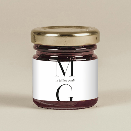Confiture de mariage Milan à personnaliser