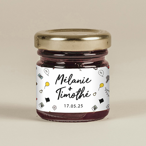 Confiture de mariage Motifs à personnaliser