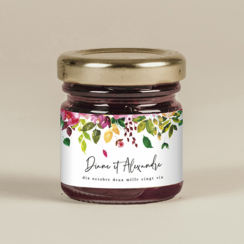 Confiture de mariage Pensée à personnaliser