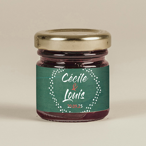 Confiture de mariage Pois à personnaliser