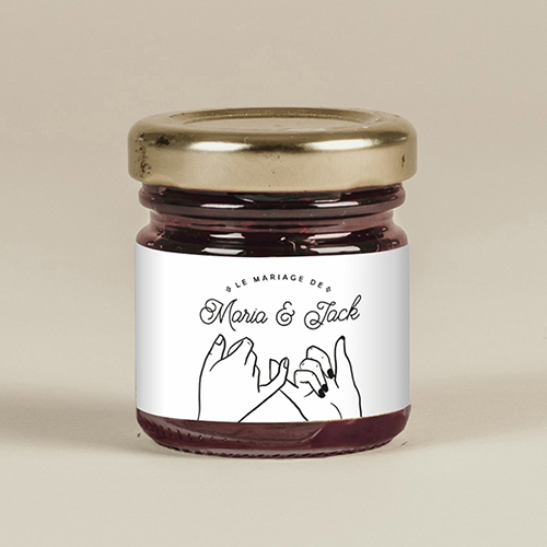 Confiture de mariage Promesse à personnaliser