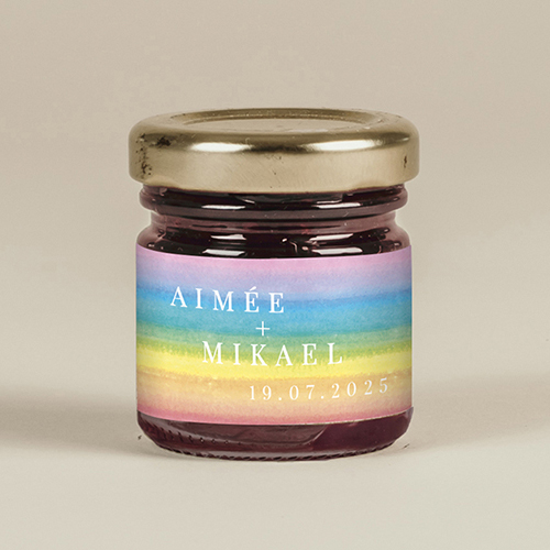 Confiture de mariage Rainbow à personnaliser