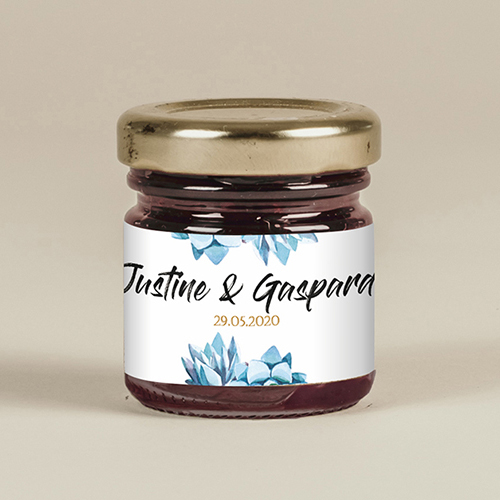 Confiture de mariage Succulentes à personnaliser