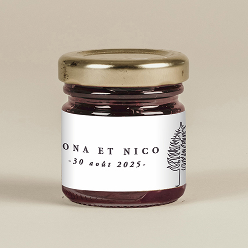 Confiture de mariage Tall tree à personnaliser