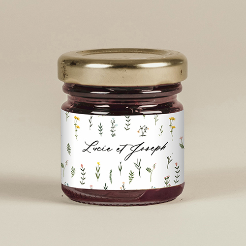 Confiture de mariage Tanaisie à personnaliser