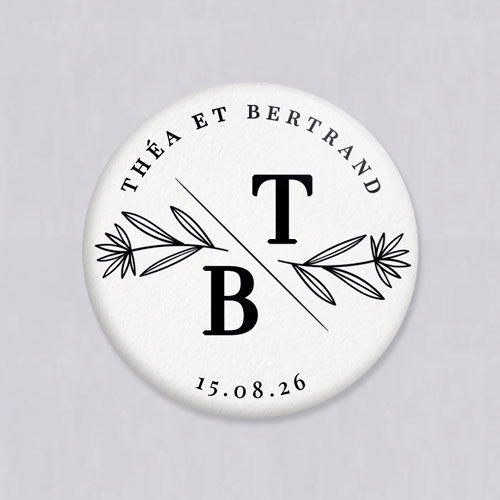 Décapsuleur de mariage Blason à personnaliser