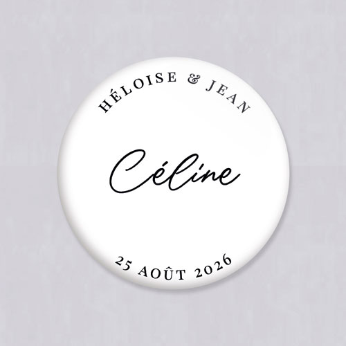 Décapsuleur de mariage Prénoms à personnaliser
