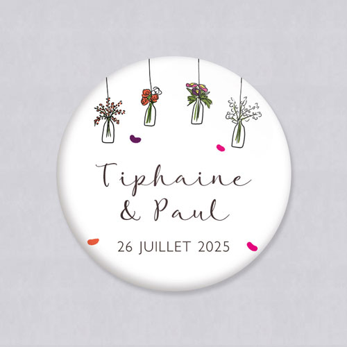 Décapsuleur de mariage Vases suspendus à personnaliser