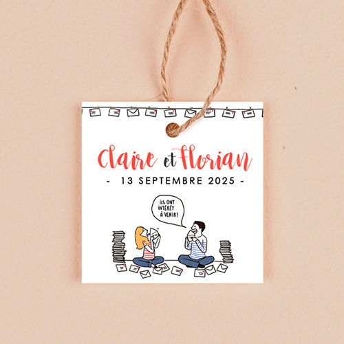 Étiquette carrée de mariage Invitations à personnaliser