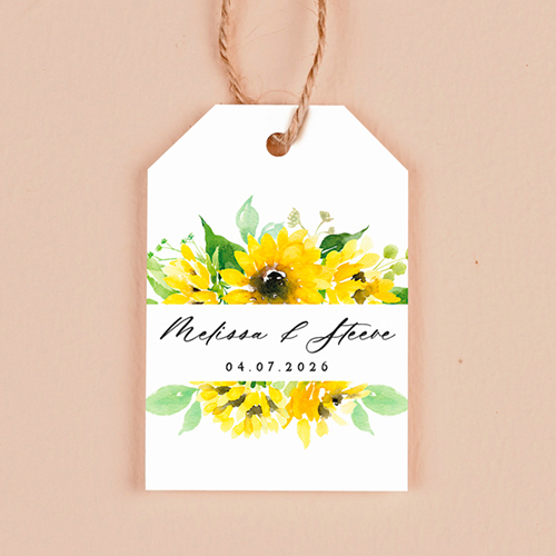 Étiquette rectangulaire de mariage Ama à personnaliser