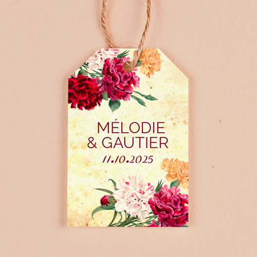 Étiquette rectangulaire de mariage Automne à personnaliser