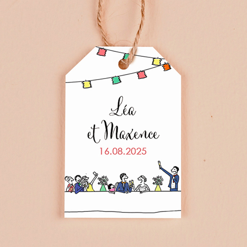 Étiquette rectangulaire de mariage Banquet de mariage à personnaliser