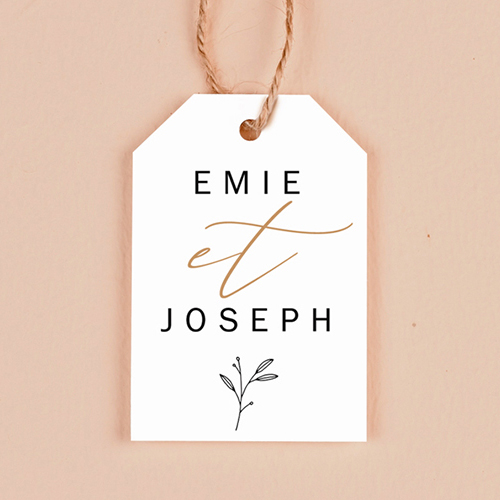 Étiquette rectangulaire de mariage Brooklyn à personnaliser