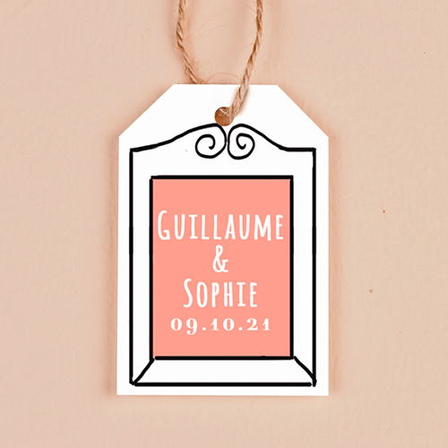 Étiquette rectangulaire de mariage Cadres à personnaliser