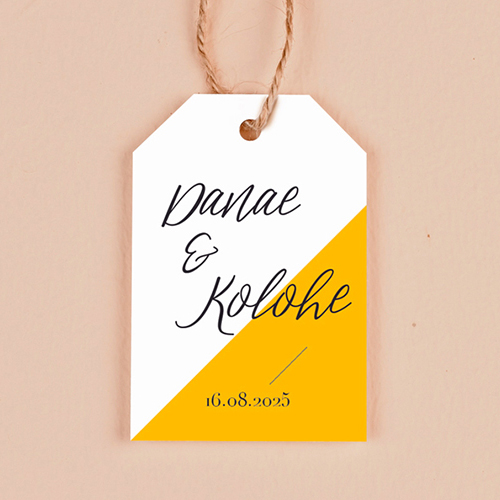Étiquette rectangulaire de mariage Color block à personnaliser