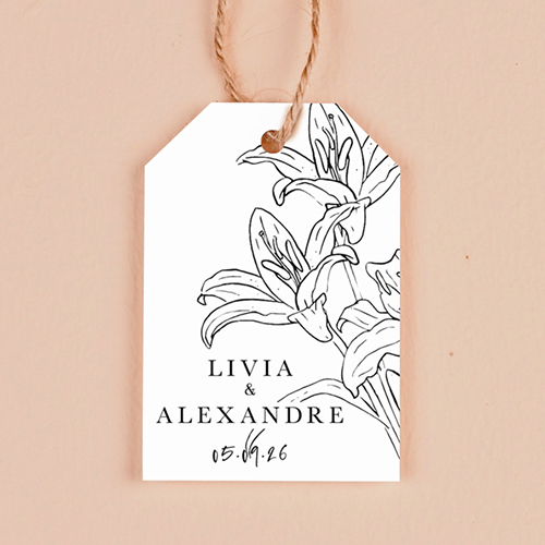 Étiquette rectangulaire de mariage Dallma à personnaliser