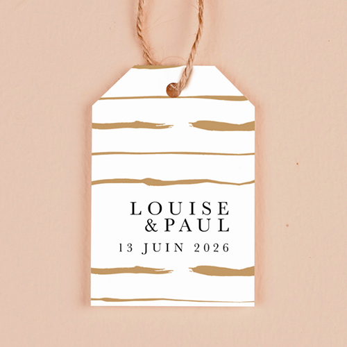 Étiquette rectangulaire de mariage Danneh à personnaliser