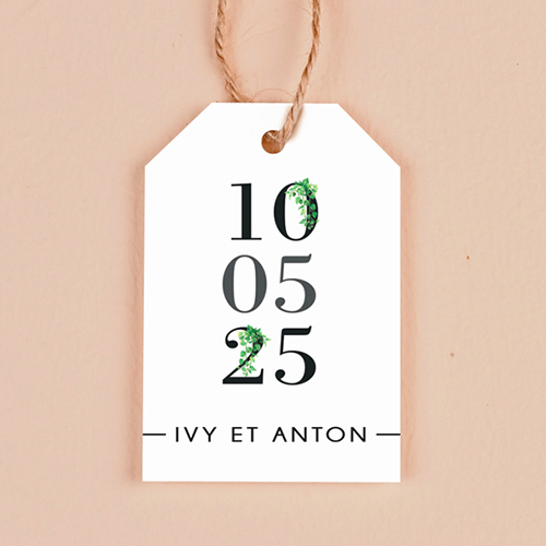 Étiquette rectangulaire de mariage Entrelacé à personnaliser