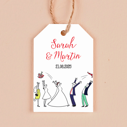 Étiquette rectangulaire de mariage Lancer de bouquet à personnaliser