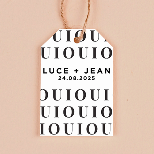 Étiquette rectangulaire de mariage Lettering à personnaliser