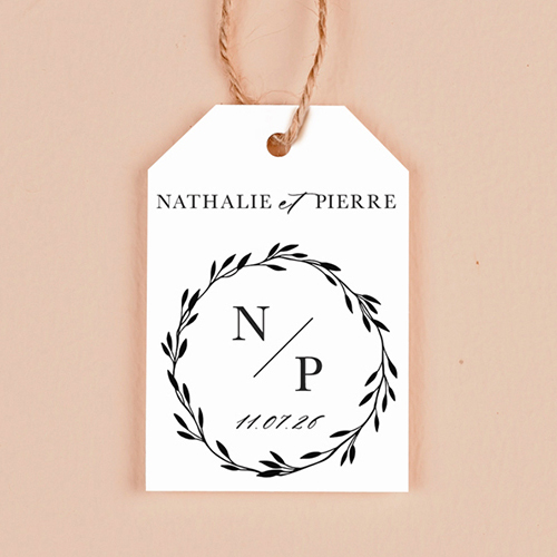 Étiquette rectangulaire de mariage Livia à personnaliser