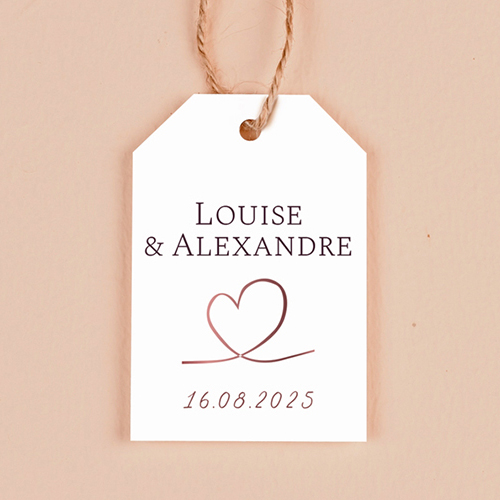 Étiquette rectangulaire de mariage Love à personnaliser