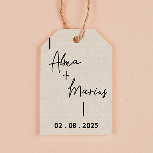 Étiquette rectangulaire de mariage Warp à personnaliser