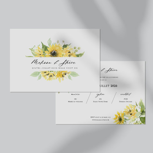 Faire-part de mariage Ama à personnaliser
