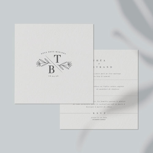 Faire-part de mariage Blason à personnaliser