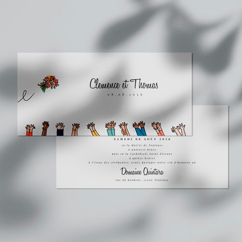 Faire-part de mariage Bouquet à personnaliser