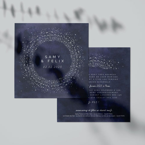 Faire-part de mariage Constellation à personnaliser