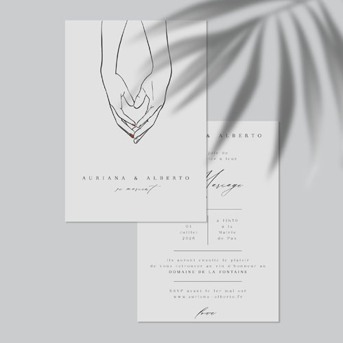 Faire-part de mariage Lola à personnaliser