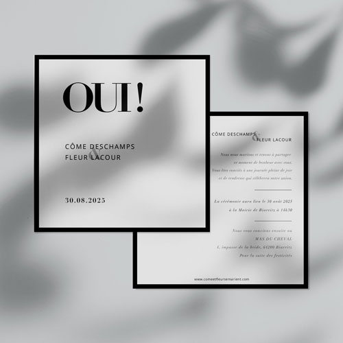 Faire-part de mariage Oui à personnaliser