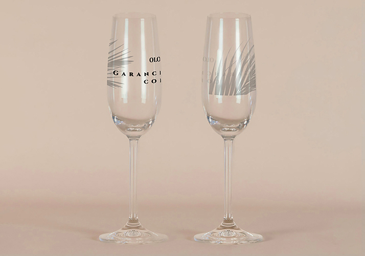 Flûte à champagne de mariage Branche à personnaliser
