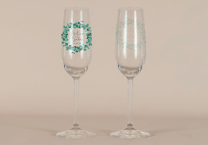 Flûte à champagne de mariage Ema à personnaliser