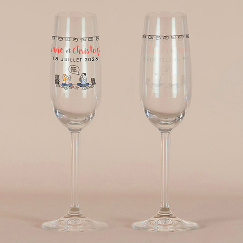 Flûte à champagne de mariage Invitations à personnaliser