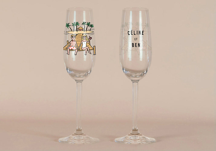 Flûte à champagne de mariage Ponton à personnaliser