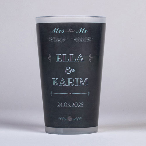 Gobelet de mariage Ardoise à personnaliser