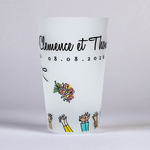 Gobelet de mariage Bouquet à personnaliser