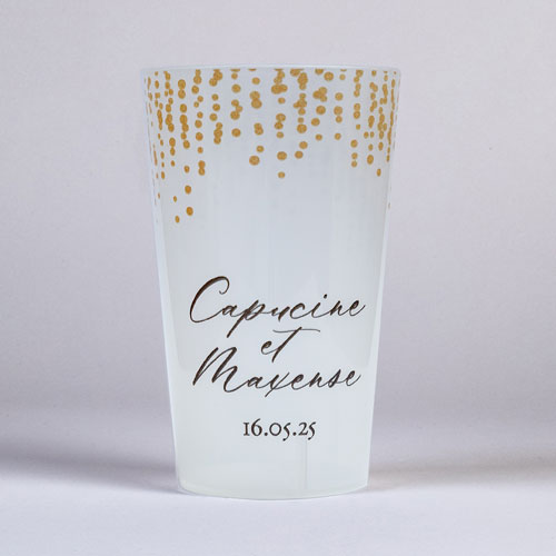 Gobelet de mariage Glitter à personnaliser